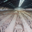 AS CHN NW SHA Xian 2017AUG14 TA Pit1 004    Terracotta Warriors Pit 1   measures 756 feet ( 230 metres ) long, 204 feet ( 62 metres ) wide, 15 to 21 feet ( 4.5 - 6.5 metres ) deep and with just over 3.5 acres ( 14,260 m² ) under roof. : 2017, 2017 - EurAisa, Asia, August, China, DAY, Eastern Asia, Lintong, Monday, Northwest, Pit 1, Shaanxi, Terracotta Army, Xi'an